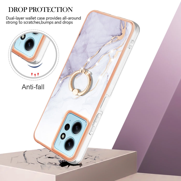 Electroplating Marble IMD TPU Phone Case with Ring Holder