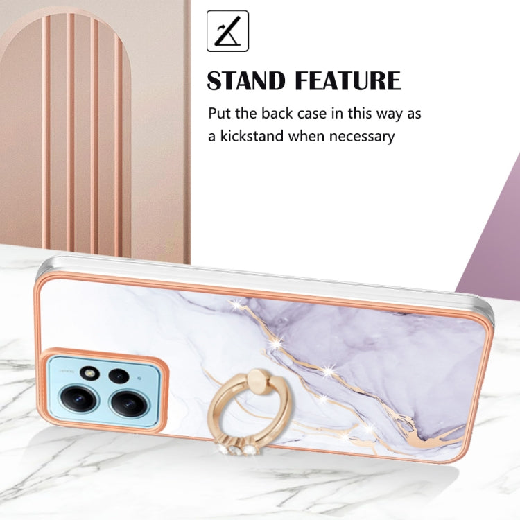 Electroplating Marble IMD TPU Phone Case with Ring Holder
