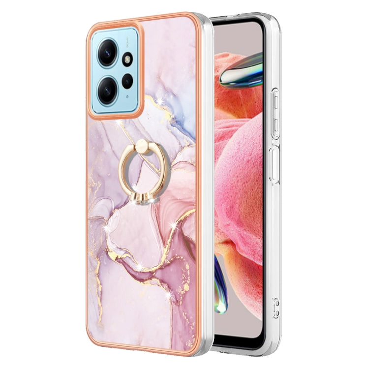 Electroplating Marble IMD TPU Phone Case with Ring Holder