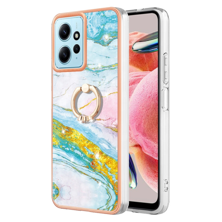 Electroplating Marble IMD TPU Phone Case with Ring Holder