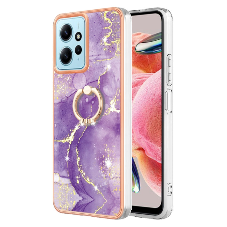 Electroplating Marble IMD TPU Phone Case with Ring Holder