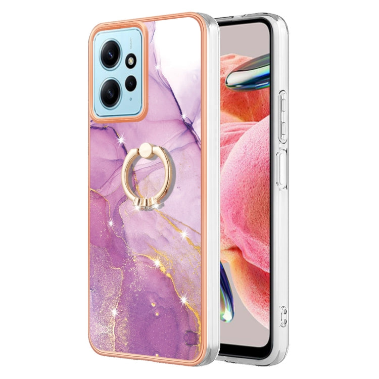 Electroplating Marble IMD TPU Phone Case with Ring Holder