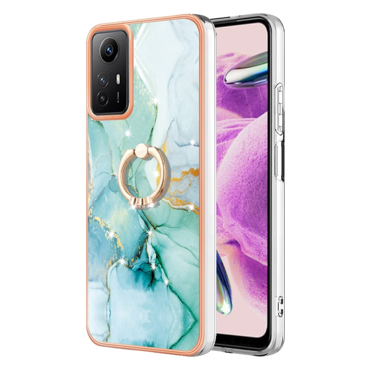 Electroplating Marble IMD TPU Phone Case with Ring Holder