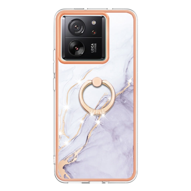Electroplating Marble IMD TPU Phone Case with Ring Holder