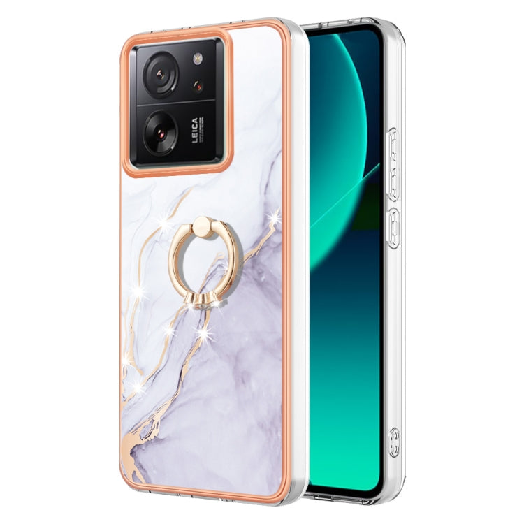 Electroplating Marble IMD TPU Phone Case with Ring Holder