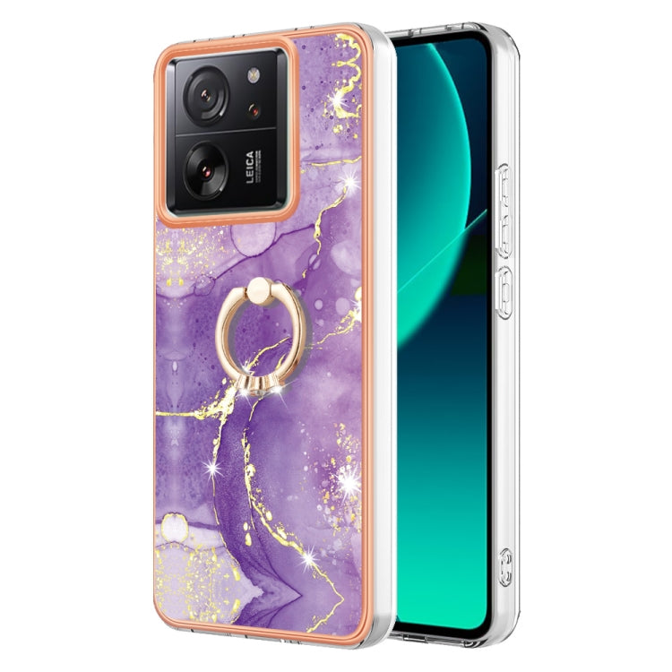 Electroplating Marble IMD TPU Phone Case with Ring Holder