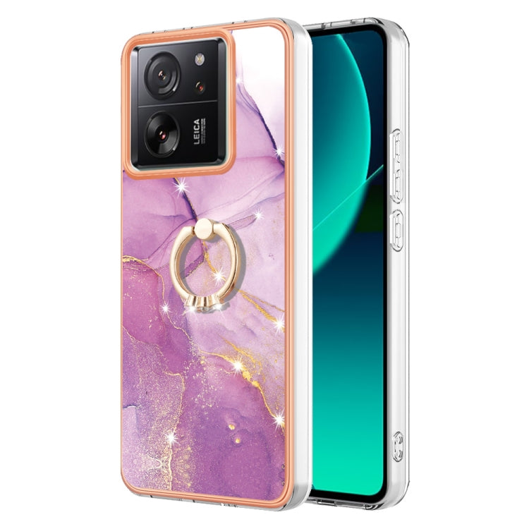 Electroplating Marble IMD TPU Phone Case with Ring Holder