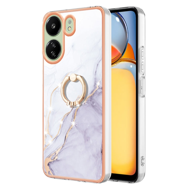 Electroplating Marble IMD TPU Phone Case with Ring Holder