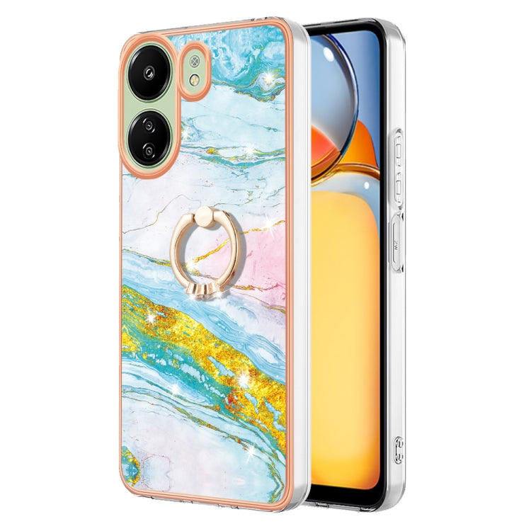 Electroplating Marble IMD TPU Phone Case with Ring Holder