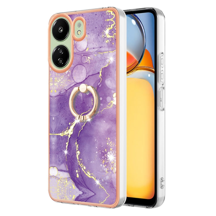 Electroplating Marble IMD TPU Phone Case with Ring Holder