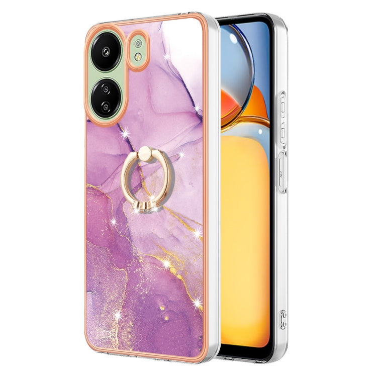 Electroplating Marble IMD TPU Phone Case with Ring Holder