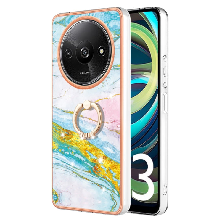 Electroplating Marble IMD TPU Phone Case with Ring Holder