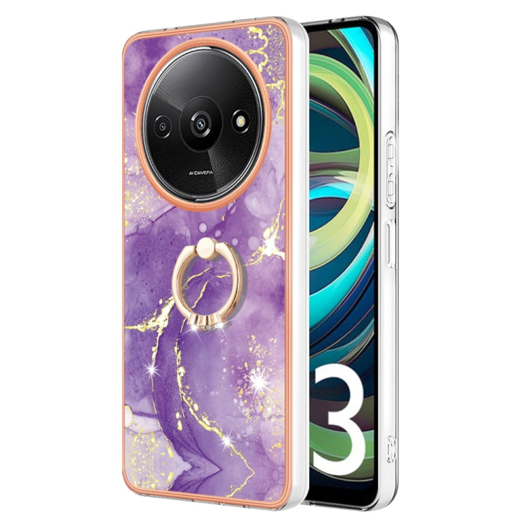 Electroplating Marble IMD TPU Phone Case with Ring Holder