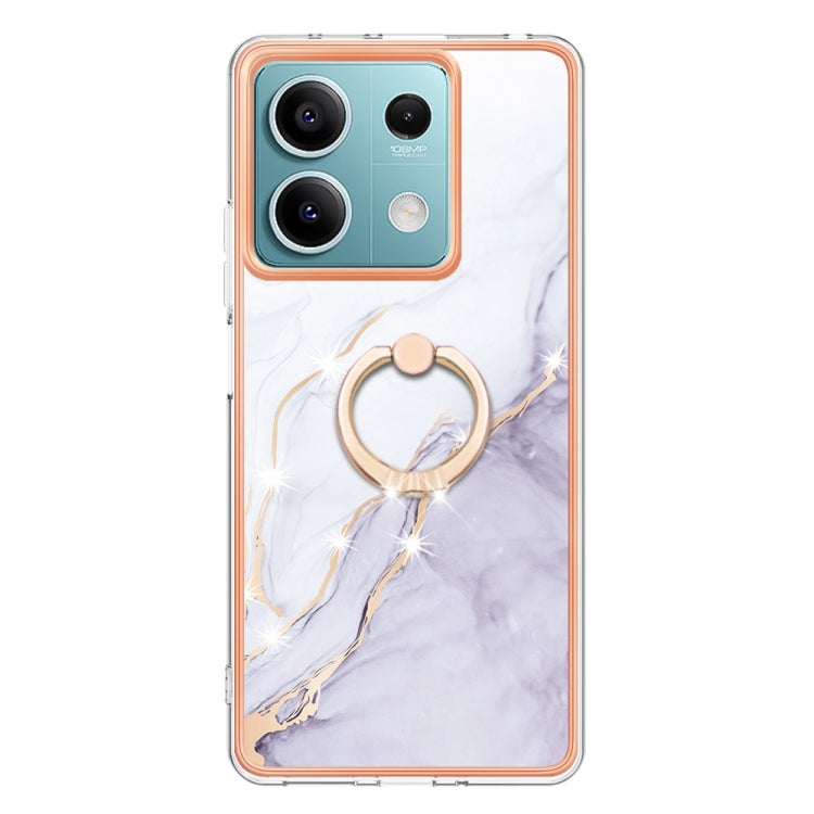 Electroplating Marble IMD TPU Phone Case with Ring Holder