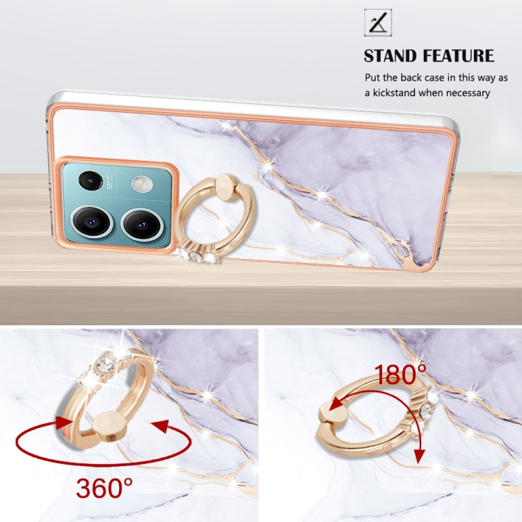 Electroplating Marble IMD TPU Phone Case with Ring Holder