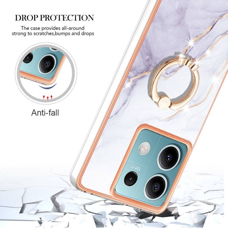 Electroplating Marble IMD TPU Phone Case with Ring Holder