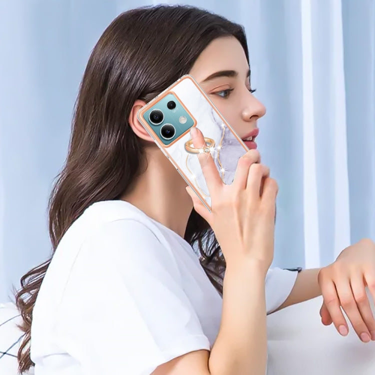 Electroplating Marble IMD TPU Phone Case with Ring Holder