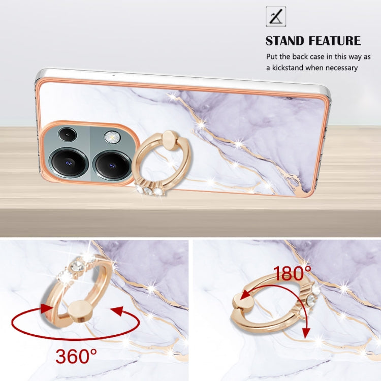 Electroplating Marble IMD TPU Phone Case with Ring Holder