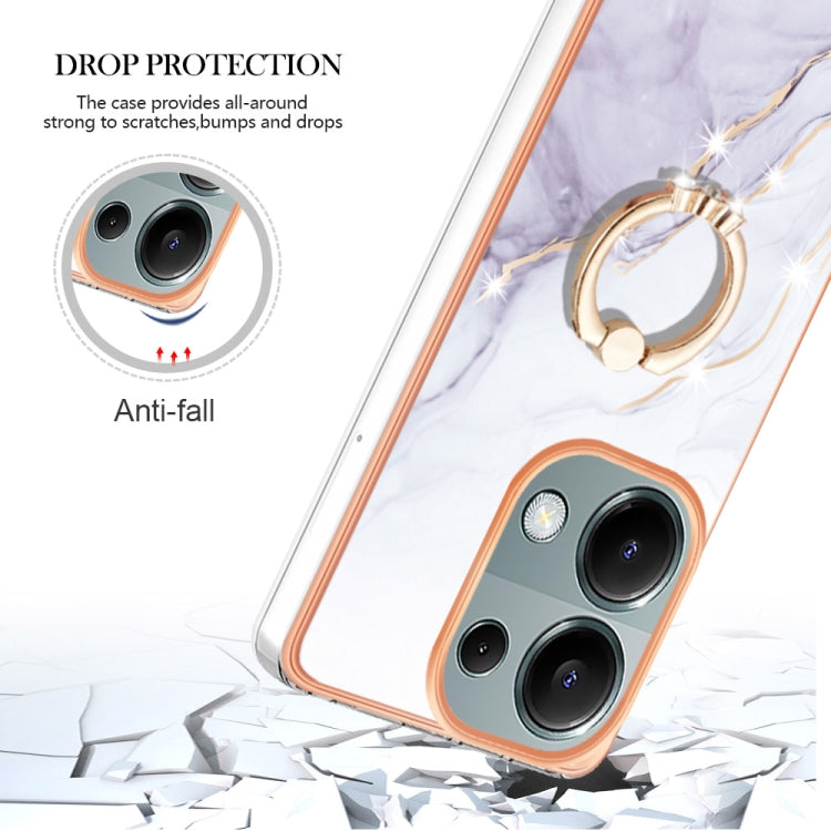 Electroplating Marble IMD TPU Phone Case with Ring Holder