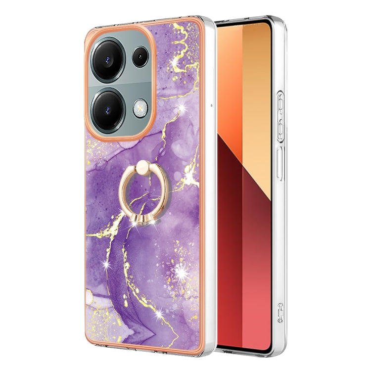 Electroplating Marble IMD TPU Phone Case with Ring Holder