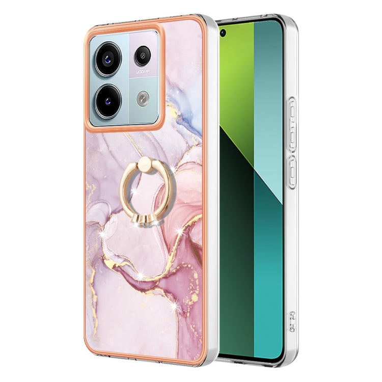 Electroplating Marble IMD TPU Phone Case with Ring Holder