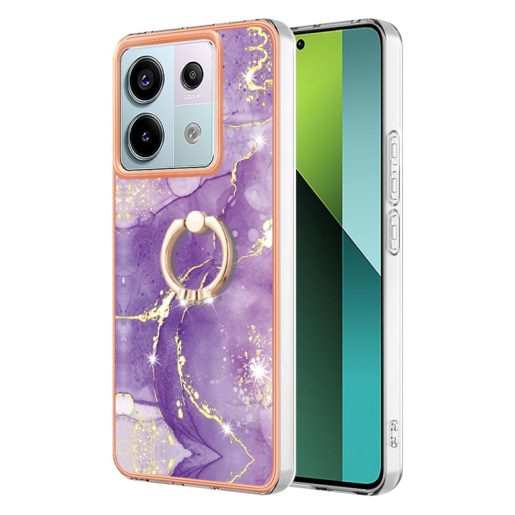 Electroplating Marble IMD TPU Phone Case with Ring Holder