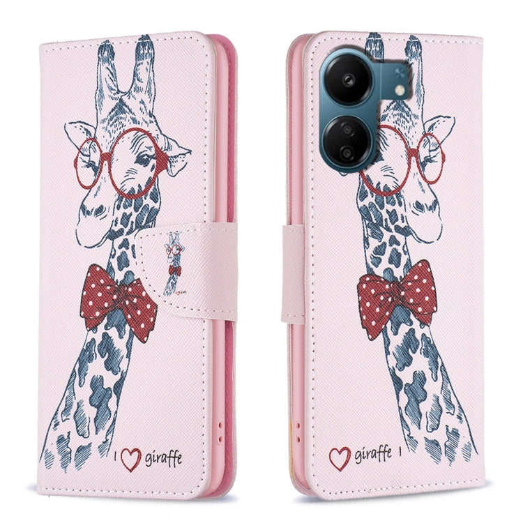Colored Drawing Pattern Leather Phone Case