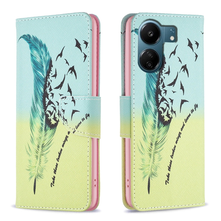 Colored Drawing Pattern Leather Phone Case