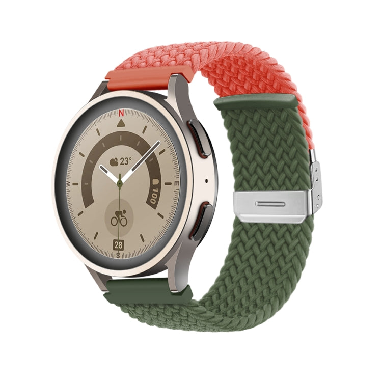 Buckle Braided Nylon Watch Band, 22mm