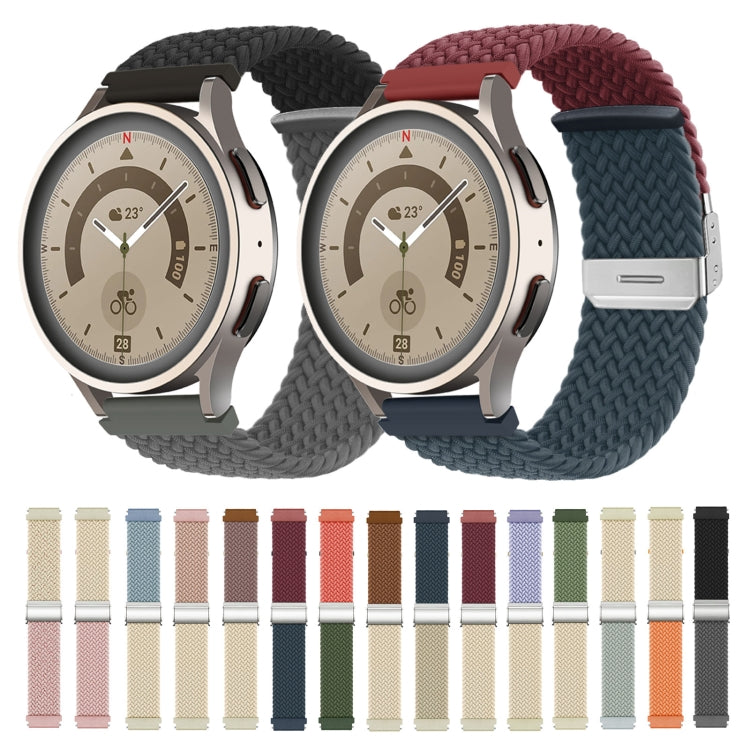 Buckle Braided Nylon Watch Band, 20mm