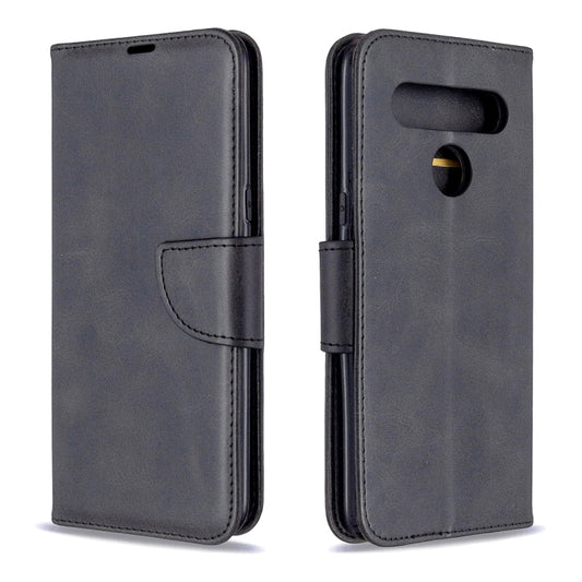 Galaxy A31 horizontal flip case in pure color with integrated card holder and lanyard attachment