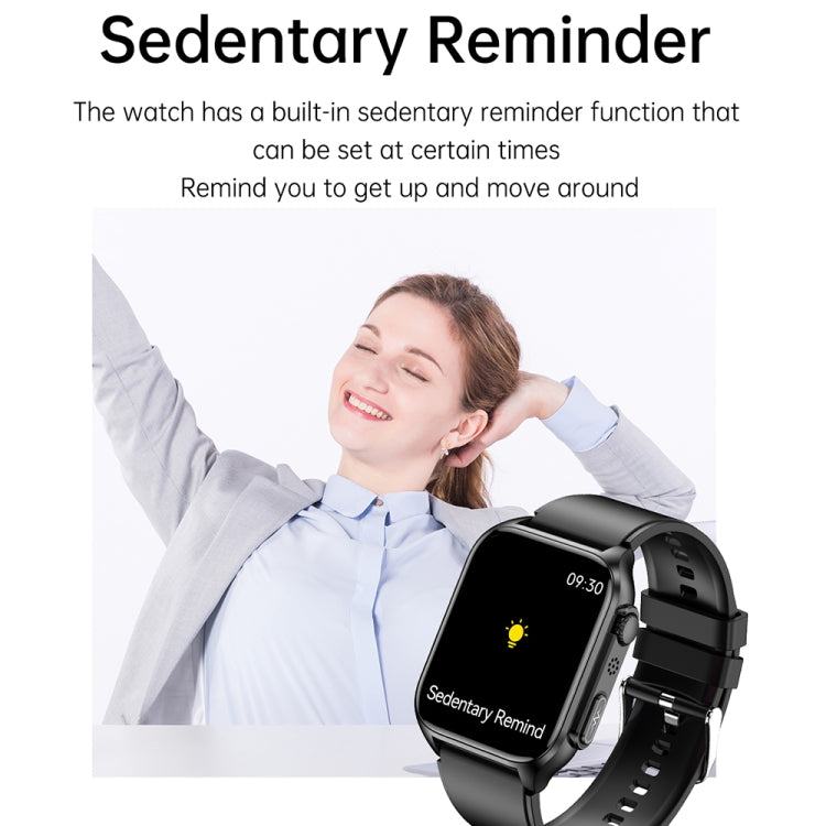 Montre connectée TK12 1,96 pouce, bracelet en cuir, étanche IP67, prise en charge de l'ECG, des soins familiaux à distance, des appels Bluetooth et de la surveillance de la température corporelle, bracelet en cuir (marron), bracelet en cuir (noir)