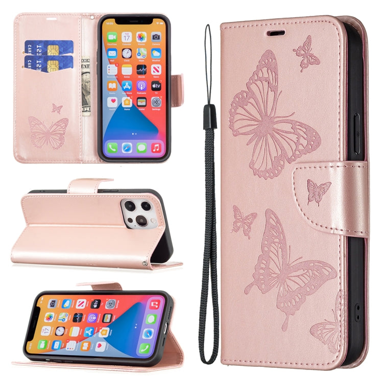 Two Butterflies Embossing Leather Phone Case, For Xiaomi Poco F5 5G / Redmi Note 12 Turbo, For Xiaomi Redmi Note 12S 4G / Note 11, For Xiaomi Civi 3 5G