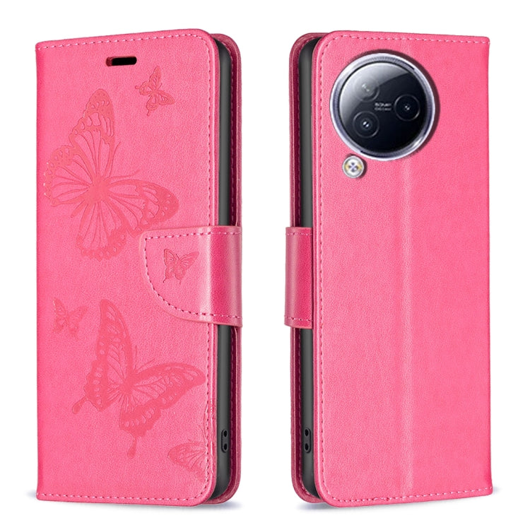 Two Butterflies Embossing Leather Phone Case, For Xiaomi Poco F5 5G / Redmi Note 12 Turbo, For Xiaomi Redmi Note 12S 4G / Note 11, For Xiaomi Civi 3 5G