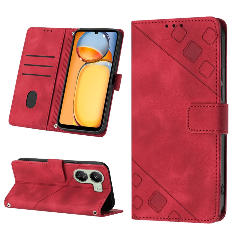 Skin Feel Embossed Leather Phone Case