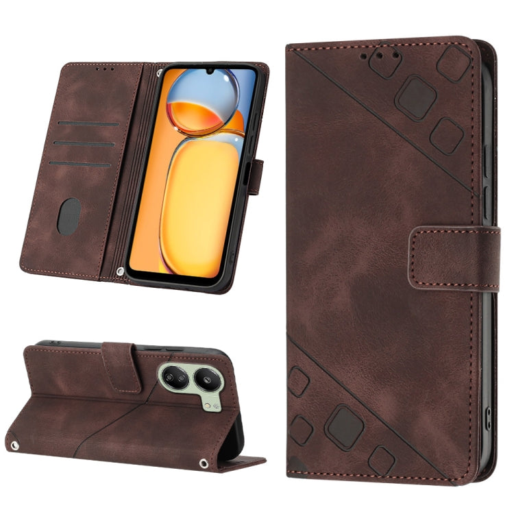 Skin Feel Embossed Leather Phone Case