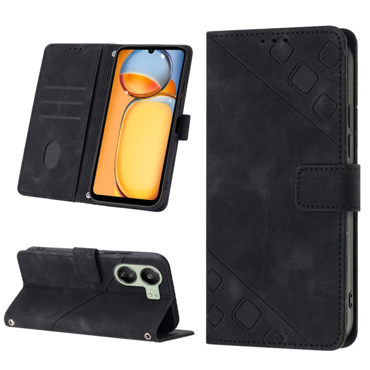 Skin Feel Embossed Leather Phone Case