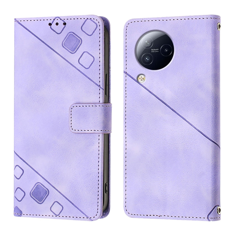 Skin Feel Embossed Leather Phone Case