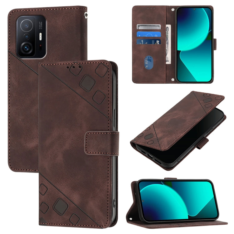 Skin Feel Embossed Leather Phone Case