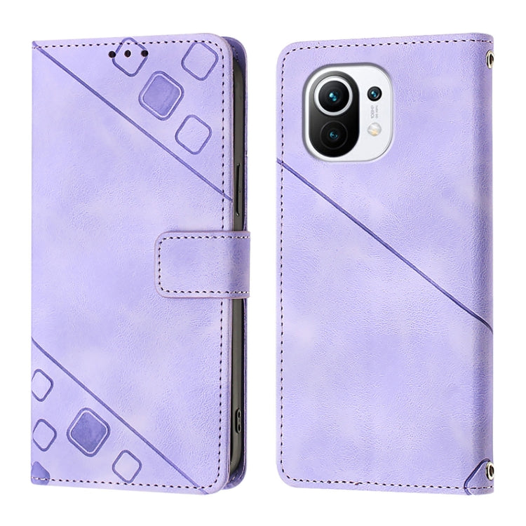 Skin Feel Embossed Leather Phone Case