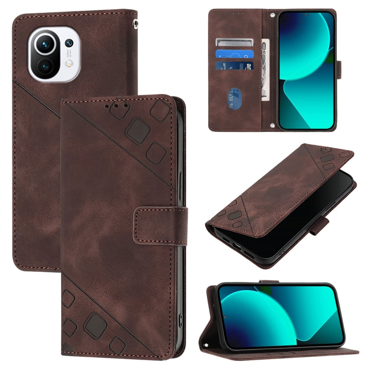 Skin Feel Embossed Leather Phone Case