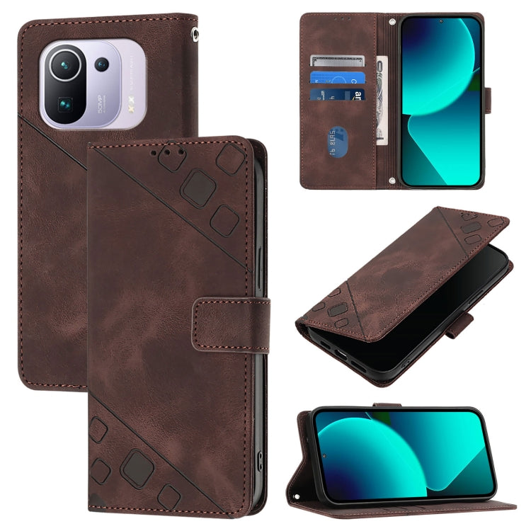Skin Feel Embossed Leather Phone Case
