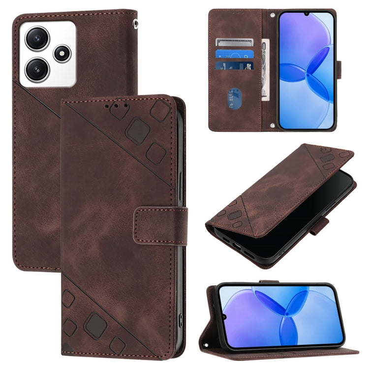 Skin Feel Embossed Leather Phone Case