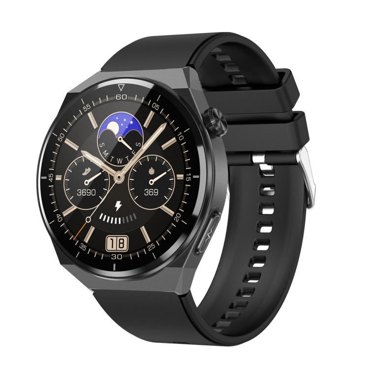 Montre connectée TK20 (1,39 pouce) avec bracelet en silicone, prise en charge de l'ECG, des soins à distance et de la température corporelle, bracelet en silicone (rouge), bracelet en silicone (noir), bracelet en silicone (bleu)