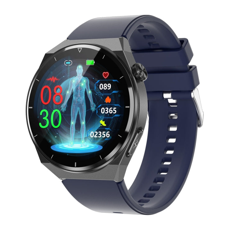 Montre connectée TK20 (1,39 pouce) avec bracelet en silicone, prise en charge de l'ECG, des soins à distance et de la température corporelle, bracelet en silicone (rouge), bracelet en silicone (noir), bracelet en silicone (bleu)