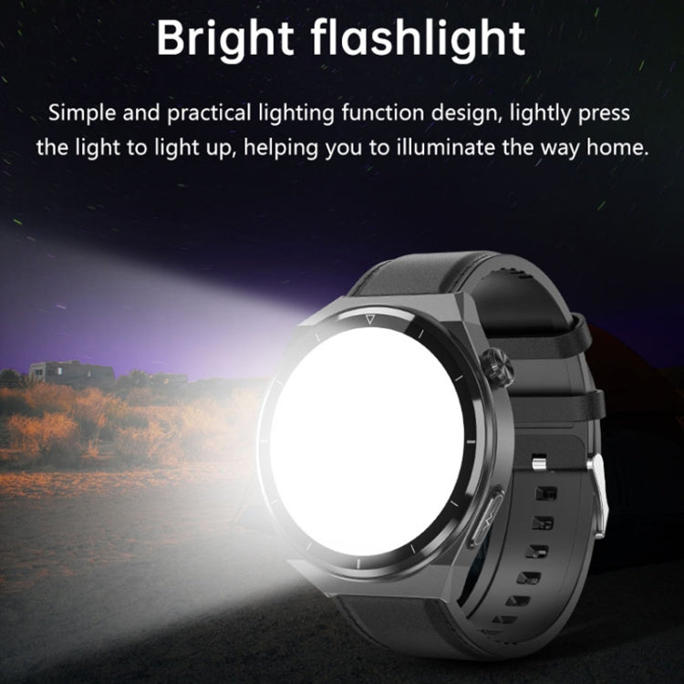 Montre connectée TK20 (1,39 pouce) avec bracelet en silicone, prise en charge de l'ECG, des soins à distance et de la température corporelle, bracelet en silicone (rouge), bracelet en silicone (noir), bracelet en silicone (bleu)