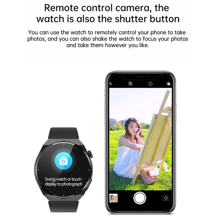 Montre connectée TK20 (1,39 pouce) avec bracelet en silicone, prise en charge de l'ECG, des soins à distance et de la température corporelle, bracelet en silicone (rouge), bracelet en silicone (noir), bracelet en silicone (bleu)