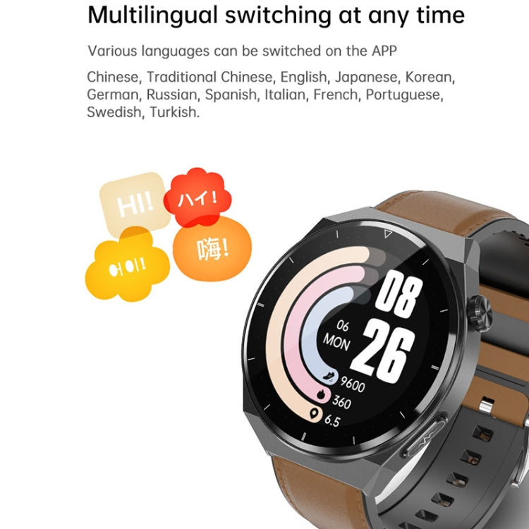 Montre connectée TK20 (1,39 pouce) avec bracelet en silicone, prise en charge de l'ECG, des soins à distance et de la température corporelle, bracelet en silicone (rouge), bracelet en silicone (noir), bracelet en silicone (bleu)