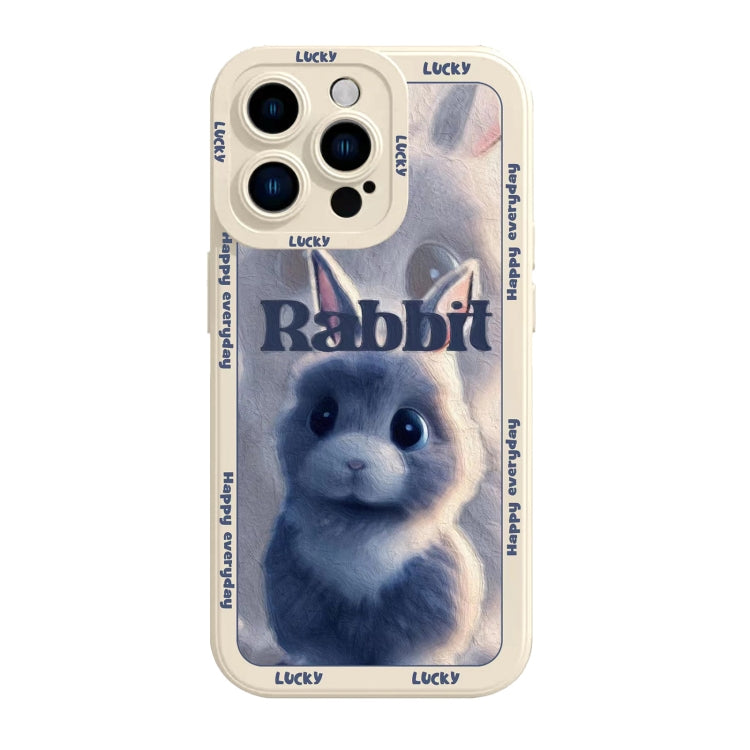 Liquid Silicone Oil Painting Rabbit Phone Case, For iPhone X / XS, For iPhone XR, For iPhone XS Max