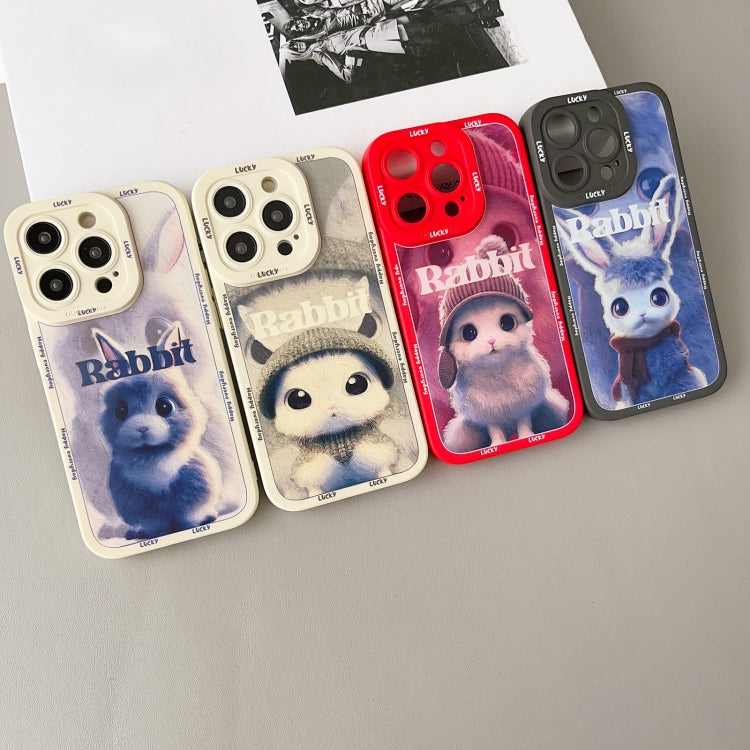 Liquid Silicone Oil Painting Rabbit Phone Case, For iPhone X / XS, For iPhone XR, For iPhone XS Max